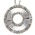 10k White Gold Diamond Circle Necklace