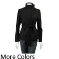 Nicole Miller NY Women's Wool Short Belted Coat