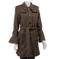 Nicole Miller NY Women's Button-up Belted Coat