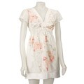 Hale Bob Women's White Silk Flower Print Dress
