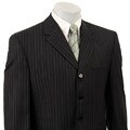 Sean John Men's Grey Pinstripe Wool 4-button Suit