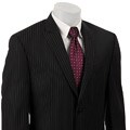 Joseph Abboud Men's Black Stripe Wool 2-button Suit