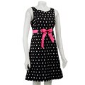 Jessica Howard Women's Black/ White Sleeveless Dress