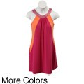 Hype Girl's Colorblock Tank Dress with Sequin Neck