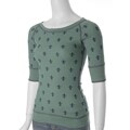 Energie Brand Junior's Green Raglan-sleeve Top
