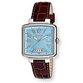Bellagio Women's Lido Perla Square Case Blue Dial Watch