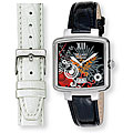 Bellagio Women's Lido Fascino Black Floral Dial Watch