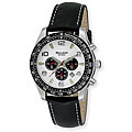 Bellagio Men's Steel and Leather Chronograph Watch