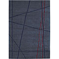Handcrafted Calvin Klein Blue Wool/ Silk Rug (5'6 x 8')
