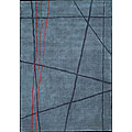 Handcrafted Calvin Klein Blue Wool/ Silk Rug (8'3 x 11')