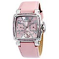 Jennifer Lopez Collection Pink Leather Strap Watch
