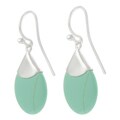 Sterling Silver and Semiprecious Stone Round Dangling Earrings