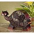 Metallic Figurine Turtle Fan