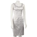 Cachet Women's Silver Beaded Neck Dress