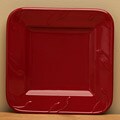 Signature Housewares Sorrento Ruby Red Square Plates (Set of 4)