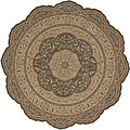 Eastern Gate Free Form Green Rug (7'5 Round)
