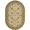 Machine-made Beige New Zealand Wool Rug (4' x 6' Oval)