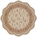 Eastern Gate Beige Wool Rug (5'6 Round)