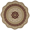 Eastern Gate Beige Free Form Rug (5'6 Round)