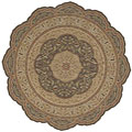 Eastern Gate Green Free Form Rug (5'6 Round)