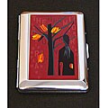 Chrome-plated Tarot 'Hermit' Wallet/ Card Case (Chile)