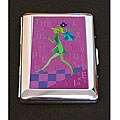 Chrome-plated Tarot 'Fool' Wallet/ Card Case (Chile)