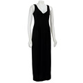 Tiana B. Women's Black Double V-neck Maxi Dress