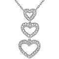 10k Gold 1/3ct TDW Diamond Triple-heart Necklace (I-J, I2-I3)