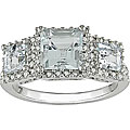 10k Gold Aquamarine and 1/3ct TDW Diamond Ring (I-J, I2-I3)