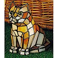 Tiffany-style Cat Accent Lamp