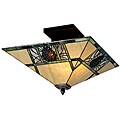 Tiffany-style Pinecone Mission Flush Mount Fixture