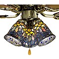 Tiffany-style Peacock Feather Fan Light Shade