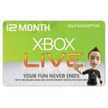 Xbox Live 12 Month Gold Card
