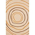 Trend Circular Design Heat-set Polypropylene Rug (2'7 x 4'7)