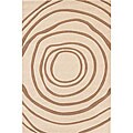 Trend Circular Design Heat-set Polypropylene Rug (2'7 x 4'7)