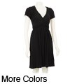 Spense Women's Shirred V-neck Dress 