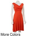 Spense Women's High-waist Draped Sleeveless Dress