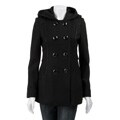 Miss Sixty Women's Double-breasted Hooded Wool Peacoat