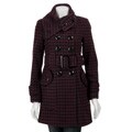 Miss Sixty Women's Double-breasted Wide Belted Wool Coat