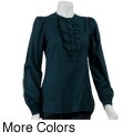 French Connection Women's Ruffle Front Shirt