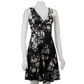 Nicewear Women's Sleeveless Double-V-neck Full-flare Dress