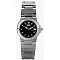 Titan Women's Elegant Black Dial Silvertone Watch