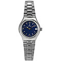 Titan Women's Elegant Blue Dial Silvertone Watch