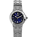 Titan Womem's Elegant Blue Dial Silvertone Watch