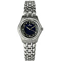 Titan Women's Elegant Blue Dial Silvertone Watch
