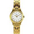 Titan Elegant Women's Goldtone Steel White Dial Watch