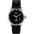 Titan Men's Black Dial Leather Band Watch