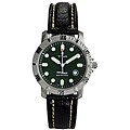 Titan Men's Green Dial Leather Strap Watch