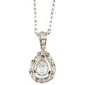 Tacori Platinum 1/4ct TDW Diamond Teardrop Necklace (G, VS)