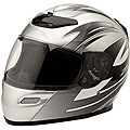Raider Full-face Silver/ Black Snell Helmet